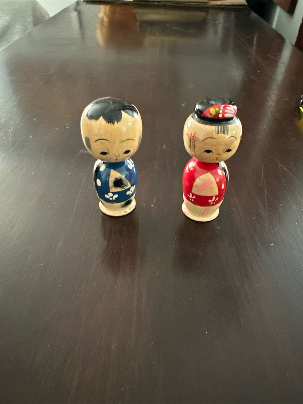 Hand-Painted Wooden Kokeshi Nesting Dolls Set - Multicolor - Picture 9 of 11